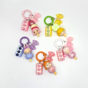 Ice Cream Pop Bean Hand Painted Bead Keychain | Bag charm | Phone charm | Handmade Beads | Popmart Bead