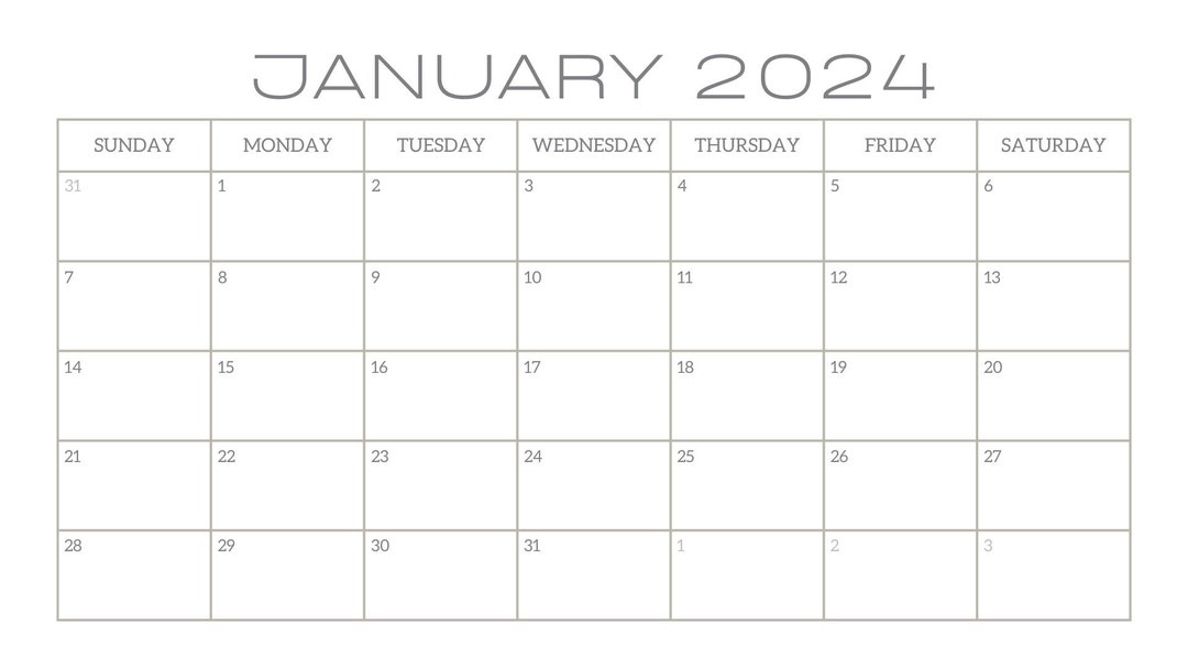 2024 Printable Calendar - Etsy Australia