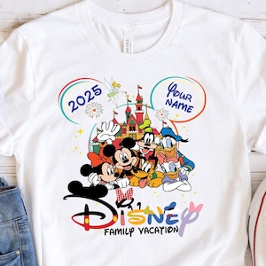 Custom Disney Family Vacation 2025 T-shirt, Disneyland Trip T-shirt, Disney Family Trip, Disneyland Family Matching Shirt, Disney Vacation