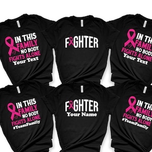 Breast Cancer Awareness Family T-Shirts: Support Cancer Fighter