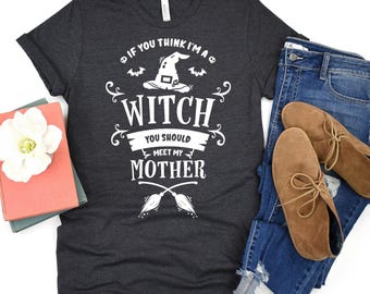 Funny Witch Mom Shirt - Halloween Scarecrow Tee