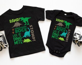 Retro Dinosaurs Kids Shirt: Dino Toddler T-Rex Tee