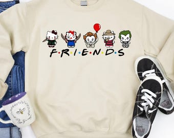 Kawaii Kitty Horror Movie Halloween T-shirt/Sweatshirt - Friends Parody