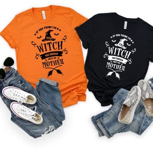 Funny Witch Mom Shirt - Halloween Scarecrow Tee image 4