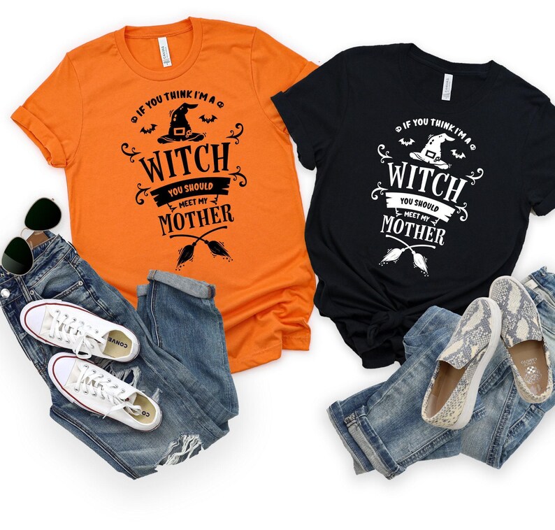 Funny Witch Mom Shirt - Halloween Scarecrow Tee image 4