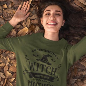 Funny Witch Mom Shirt - Halloween Scarecrow Tee image 2