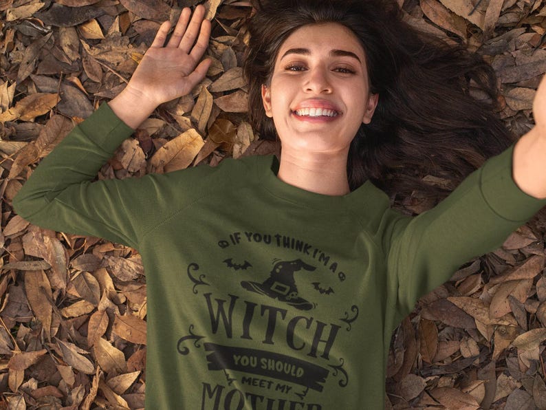 Funny Witch Mom Shirt - Halloween Scarecrow Tee image 2