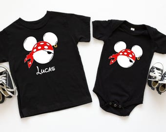 Custom Disney Pirates Family Shirts, Disney Pirates of Caribbean Shirt, Pirate Tshirt, Pirate's Life, Mickey and Minnie Disney Cruise Shirt