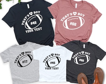 Custom Football Shirt: Personalized Name & Number, Game Day Tee