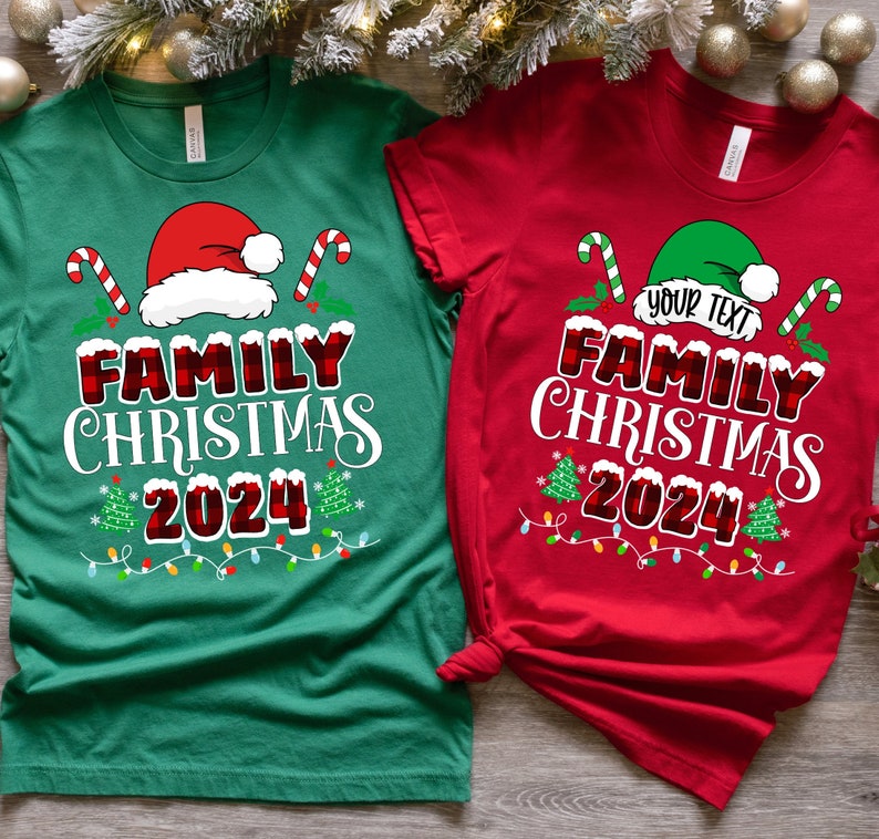 Customizable Family Christmas 2024 Tshirt/sweatshirt , Family
