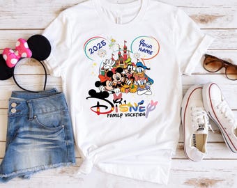Custom Disney Family Vacation 2025 T-shirt, Disneyland Trip T-shirt, Disney Family Trip, Disneyland Family Matching Shirt, Disney Vacation