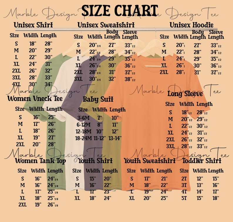 the size chart for a women's t - shirt