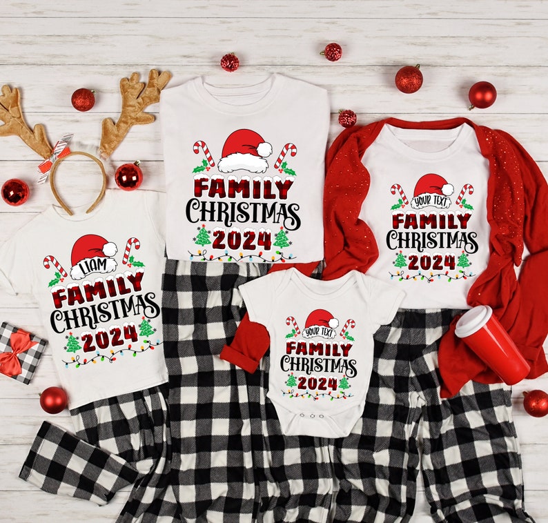 Customizable Family Christmas 2024 Tshirt/sweatshirt , Family