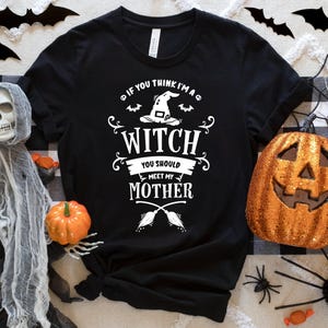 Funny Witch Mom Shirt - Halloween Scarecrow Tee image 5