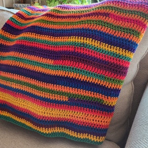 Crocheted Afghan - Multi Colored