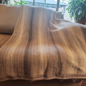 Crocheted Afghan - Gray Colors
