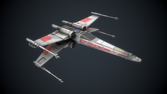 XWing-Star_Wars-Archivo STL, 3D Digital Printing STL File para impresoras 3D, Modelismo, Modelo 3D