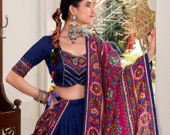 Navratri Special Most Trending Heavy Flair Lehenga Choli With Fancy Gamthi Work