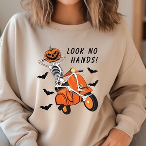  Women's Halloween Costume Pumpkin Skeleton T-Shirt Funny Long  Sleeve Pullover Tops for Ladies : Clothing, Shoes & Jewelry