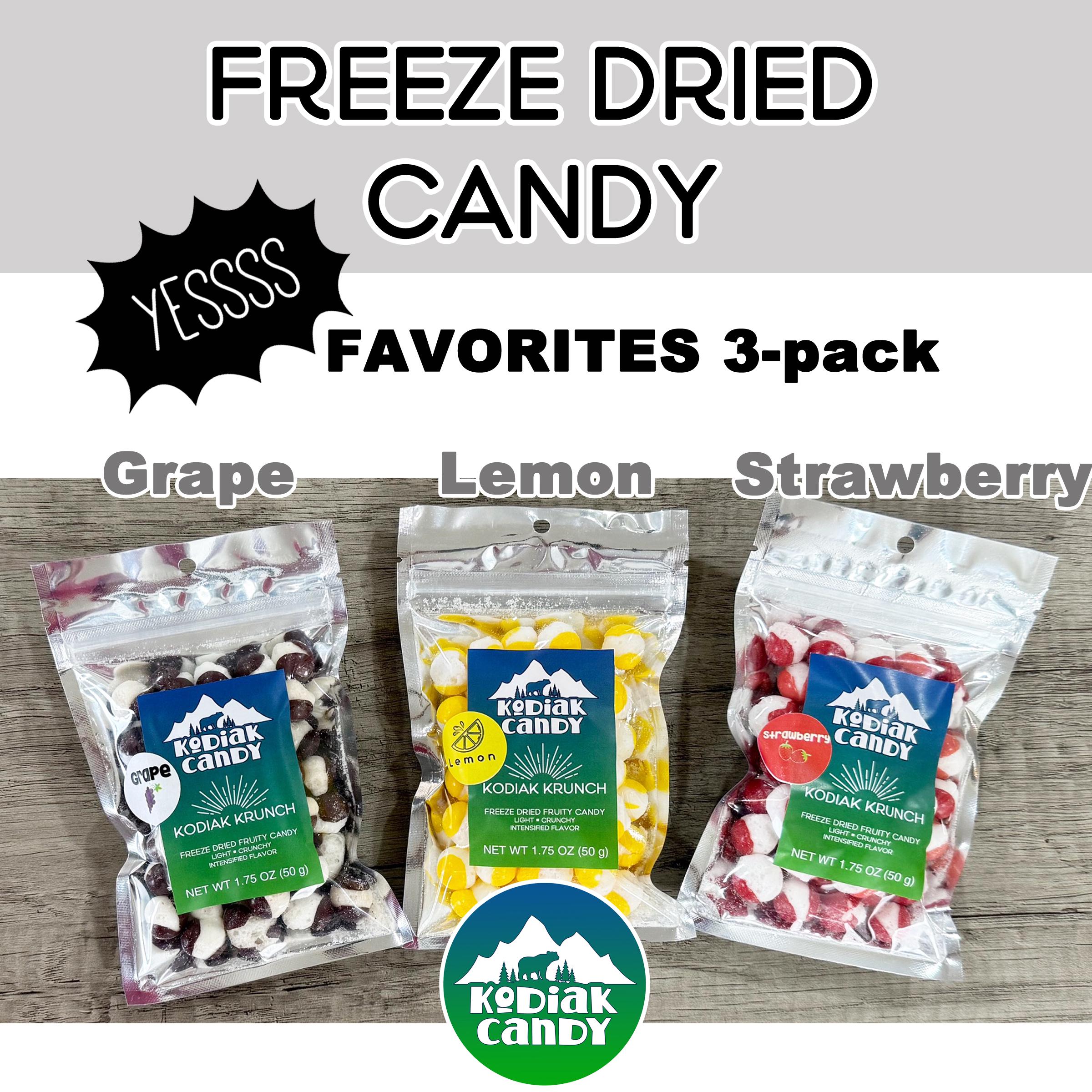 Kodiak Krunch *FAVORITES* 3-pack Freeze Dried Fruity Candy Freeze