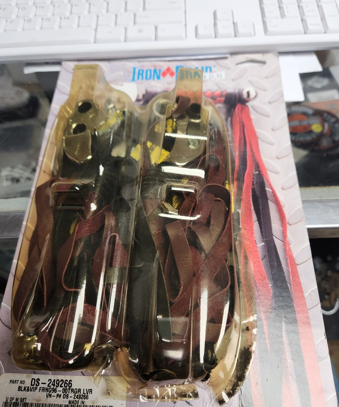 Iron Braid Leather Grips Etsy