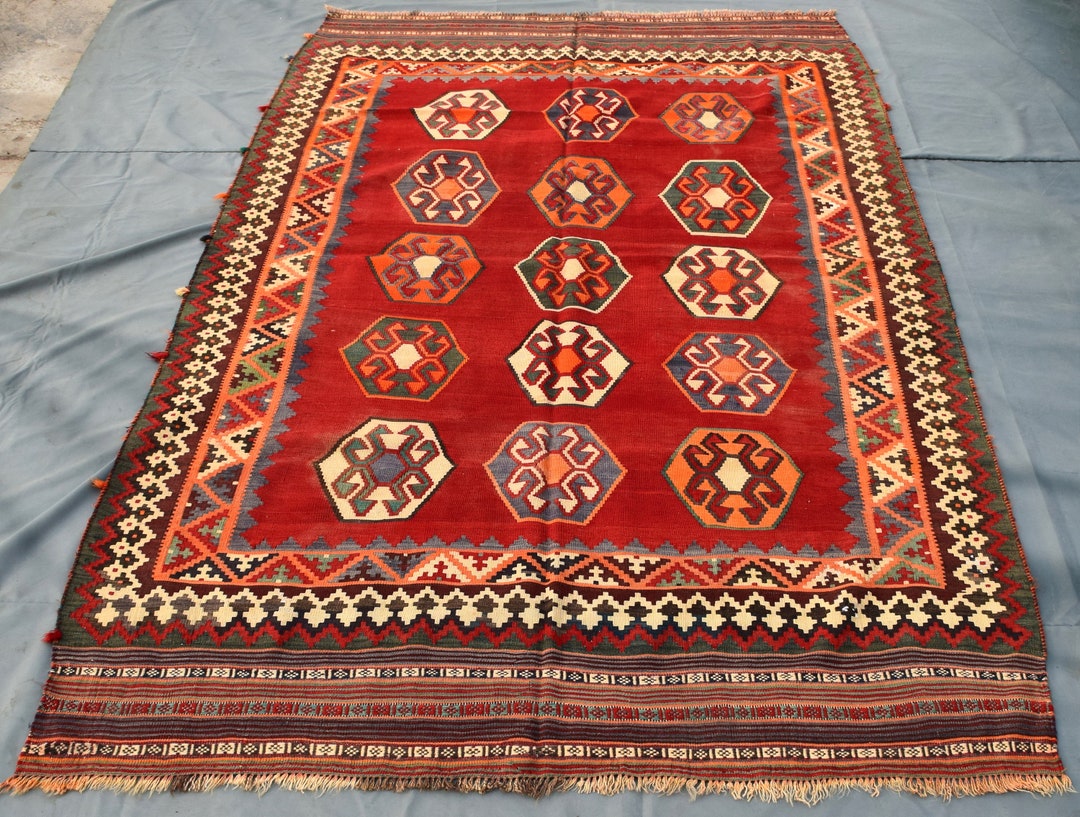 Eclectic Kilim Tapestry Turkish Artisan Heritage in Every Etsy