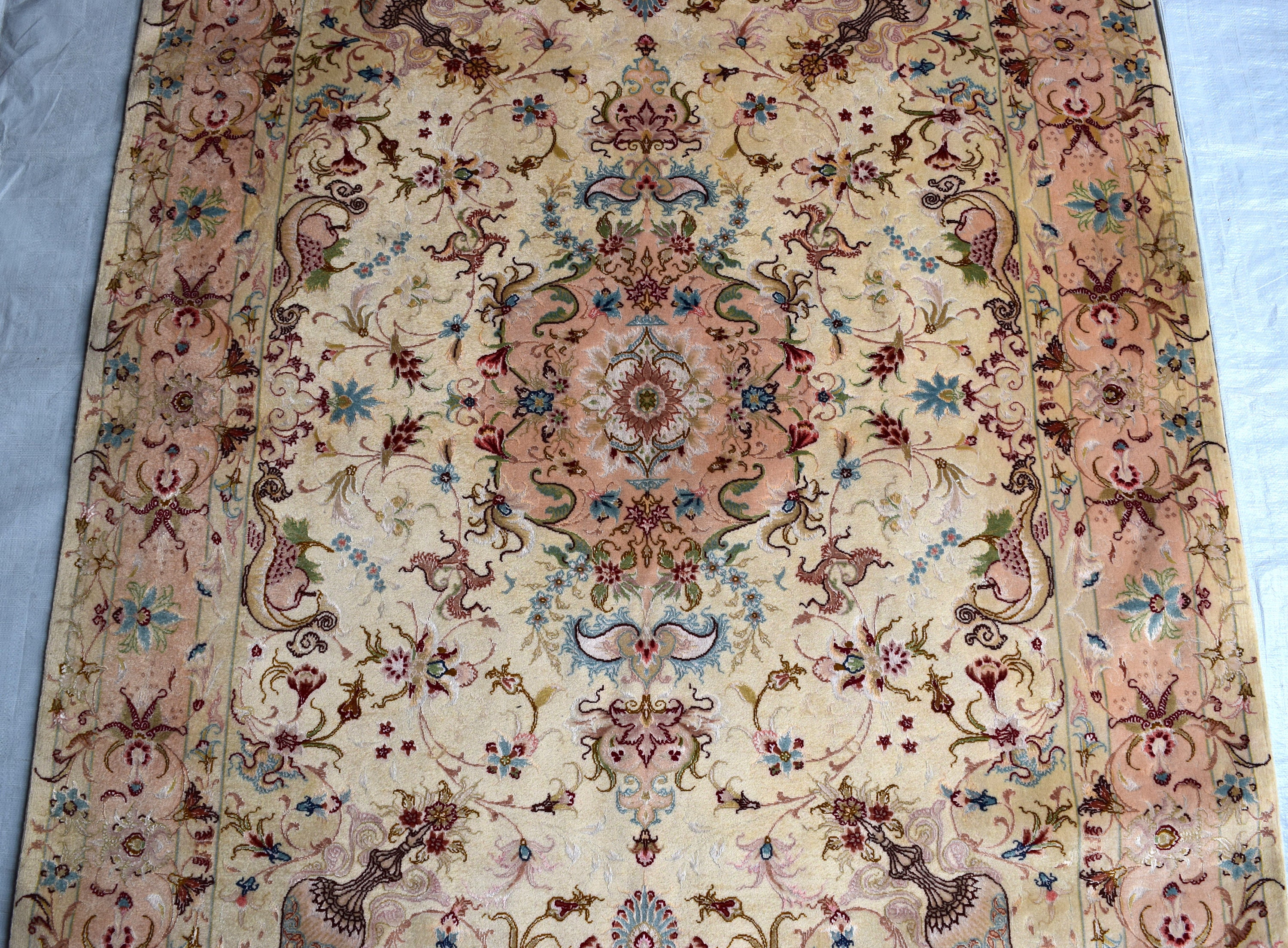 5x7 Persian Silk Wool Rug, Turkish Silk Soft Rug, Super Highest Quality