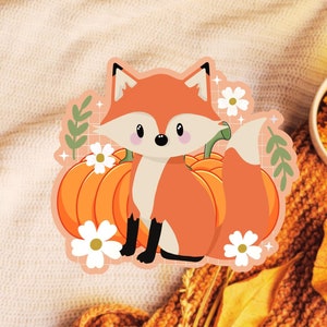Cute Fox Sticker | Fox Sticker | Cottagecore Critters | Cottagecore Sticker | Forest Foxes Sticker | Woodland Critters | Autumn Sticker