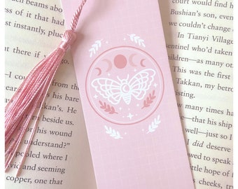 Silky Tassel Bookmark | Butterfly Bookmark | Stars, Moon | Book Lover Gift | Small Gift for Her | Celestial Bookmark | Positivity Bookmark