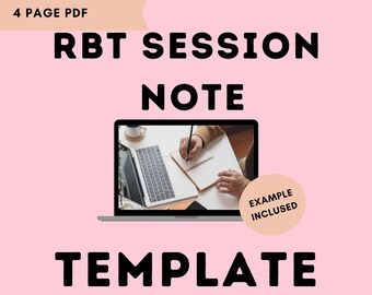 RBT Session Note Template Etsy
