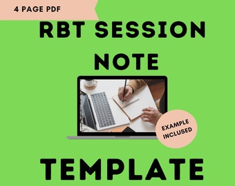 RBT Session Notes Template RBT Session Note Aba Session Notes RBT