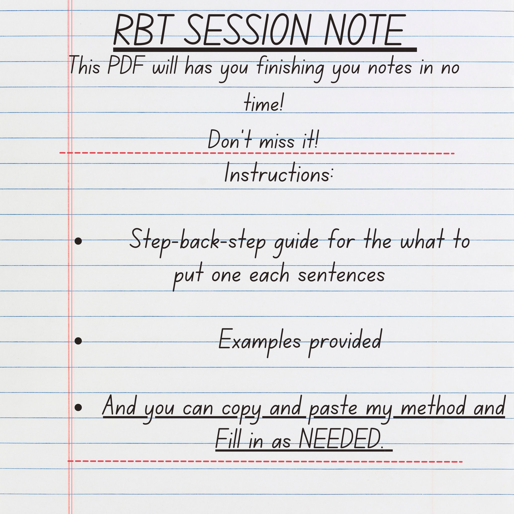 aba session notes template