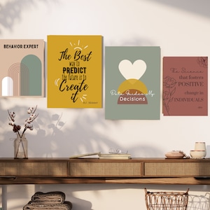 10 ABA Printable Wall Art bundle, BCBA Office Decor Posters, ABA Wall Art Gifts for aba therapist, autism aba wall art, Inclusion wall