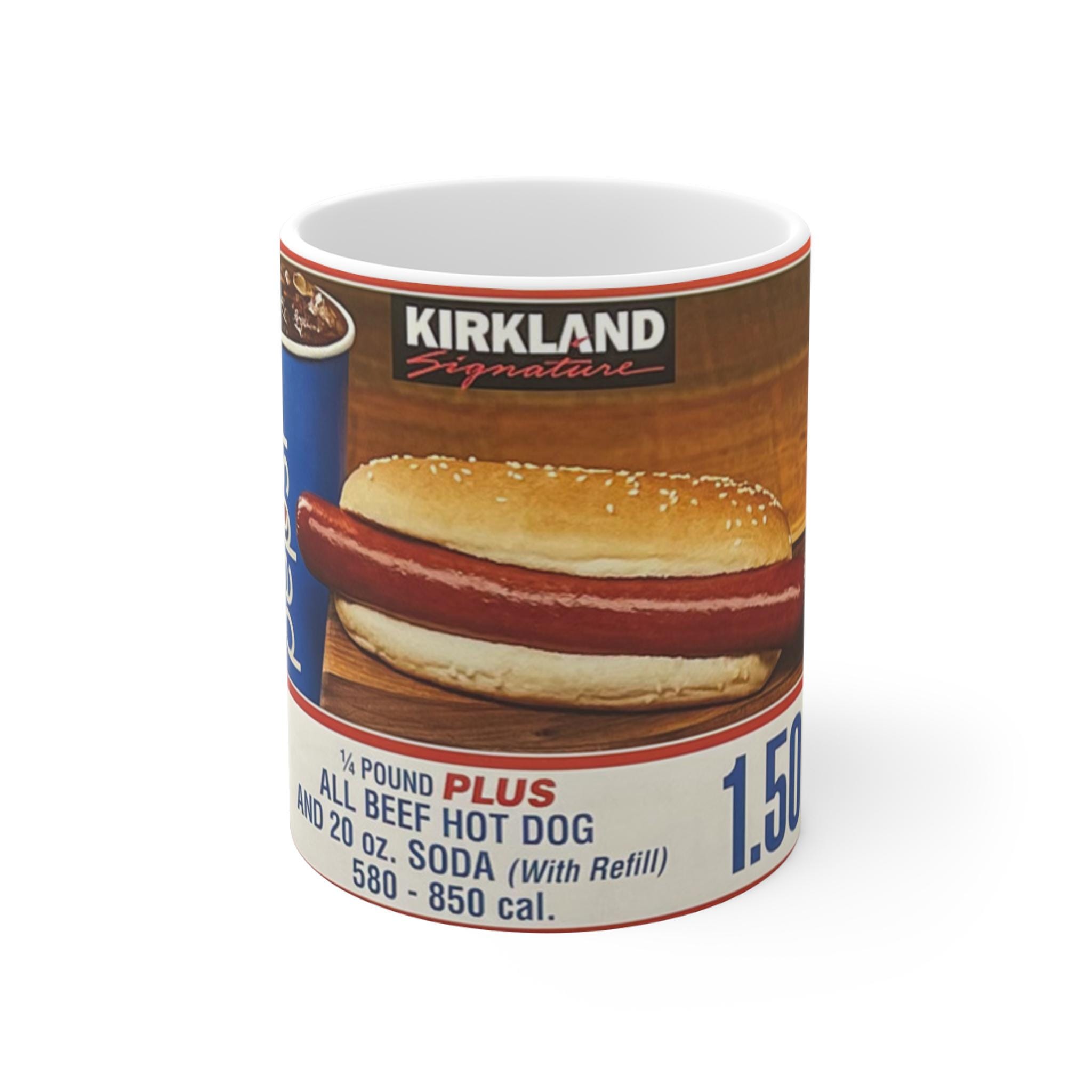 Costco Hot Dog Ceramic Mug 11oz || Funny Mug, Meme Mug, Gag Mug, Novelty Mug, Quirky, Coffee, Office, Costco, Kirkland Signature, Hot Dog
