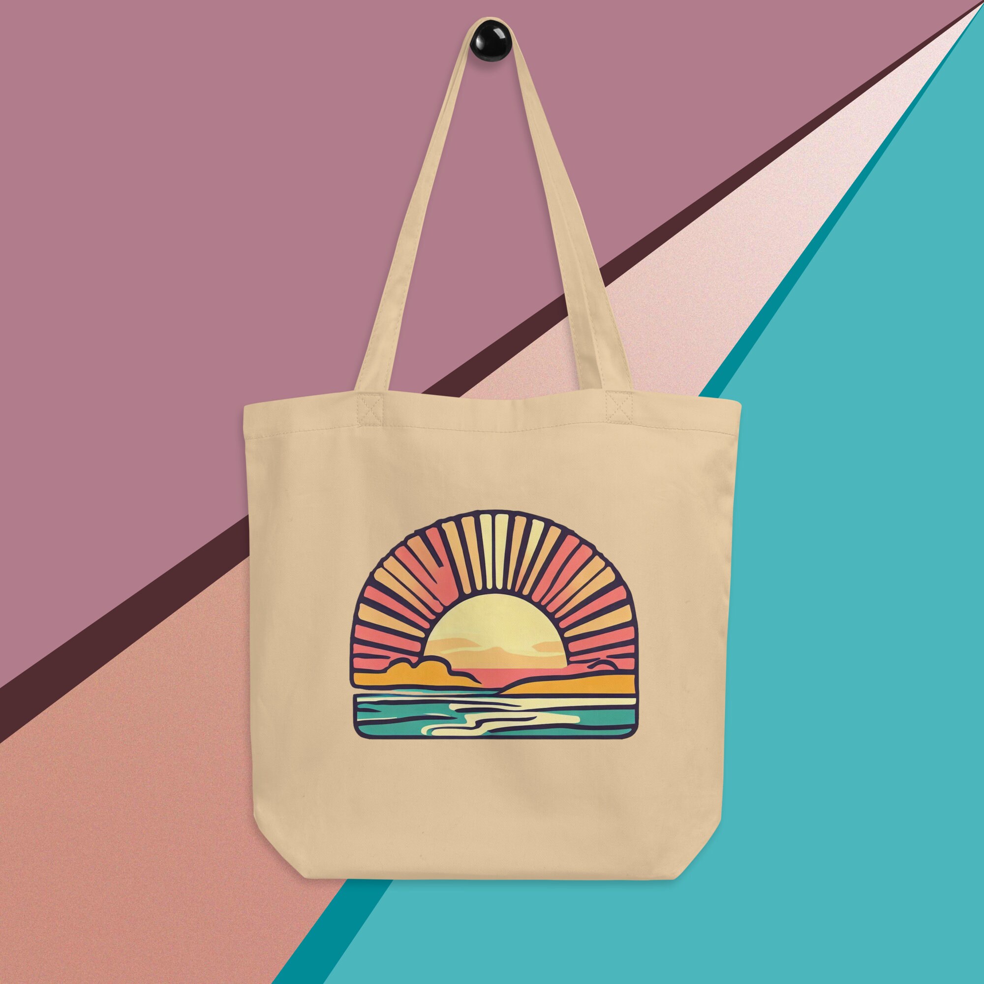 Forever Chasing Sunsets Tote Bag, Beach Bag, Trendy Canvas Tote, Aesthetic,  Wavy Words, Design Your Own Cotton Tote Bag