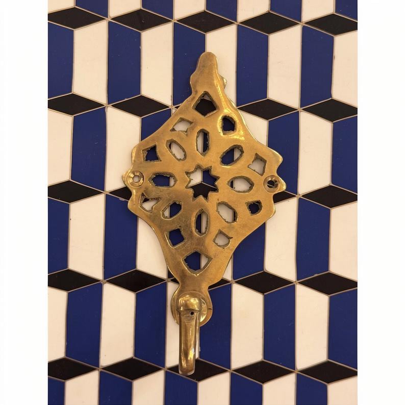 brass hook, vintage style hook, coat hook, single coat hook, wall hook, brass wall hook, coat hanger, brass hanger, towel hook, brass towel hook, wall decor, brass wall decor, copper hook