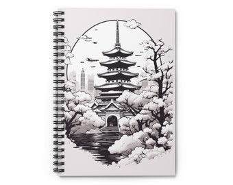 Japon Spiral Notebook Ruled Line Japan Journal Japon Inspiré Notebook Japon Cadeau Japon Art Notebook Voyage Japon Journal Japon Art Cadeau