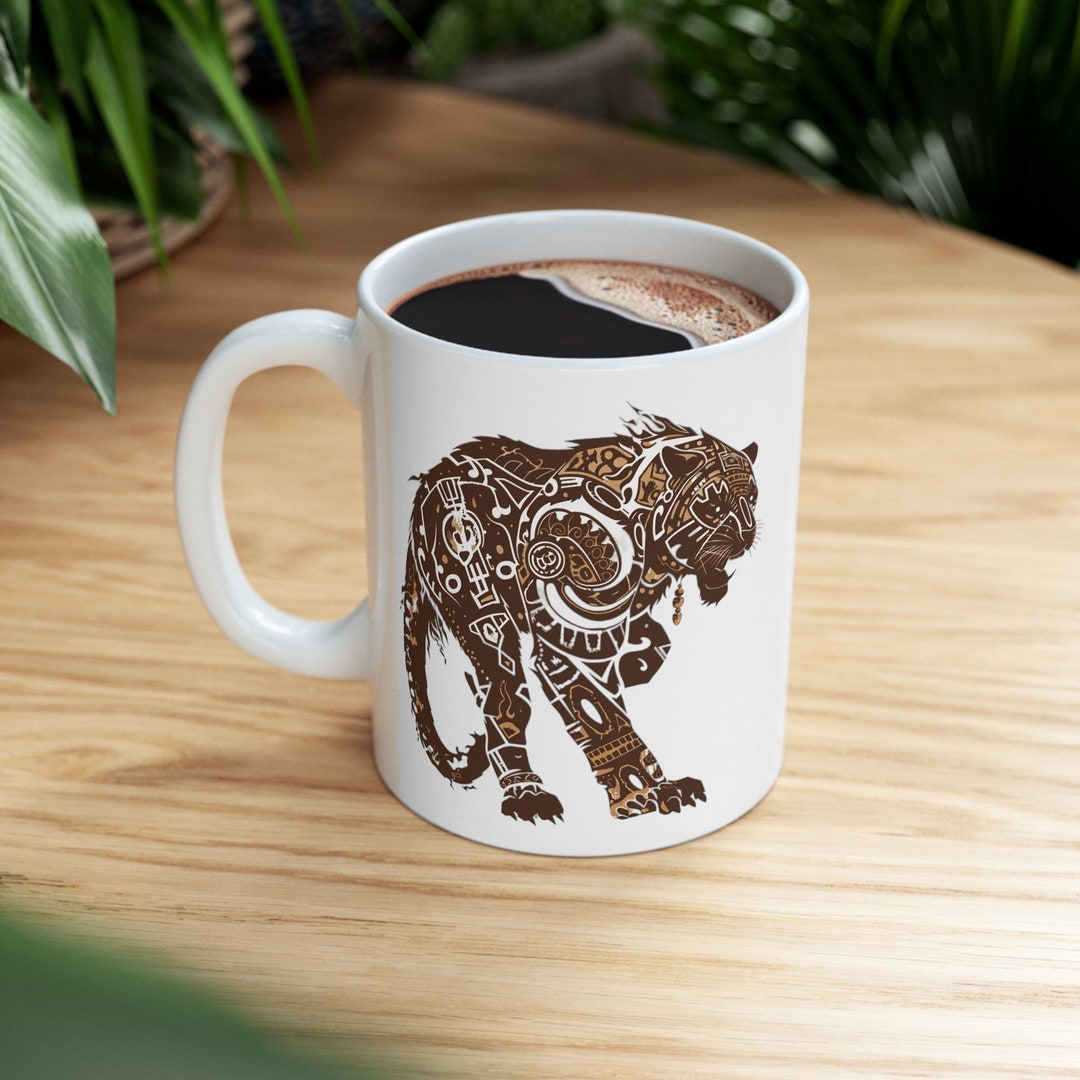 Jaguar White Ceramic Mug 11oz Jaguar Mug Design Jaguar Cup Jaguar ...