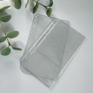 Pochettes personnelles pour agenda en PVC | Porte-cartes transparent double face à 6 emplacements | Taille personnelle | Porte-cartes pour agenda | Accessoires minimalistes