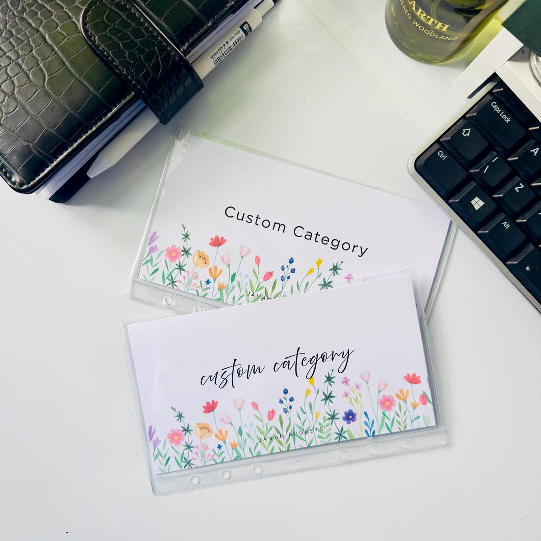 Custom A6 Cash Envelope Inserts | White Card Wallet Inserts ...