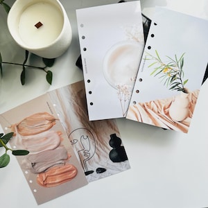 A6 Aesthetic Minimal Dashboards, Planner Divider, Ring Binder Dashboard, Laminated