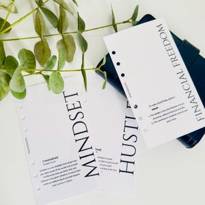 A6 Minimalistic Dashboard | Planner Divider | Laminated Dashboards | Javan Budgets