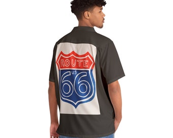 Men's Hawaiian Shirt-Route 66