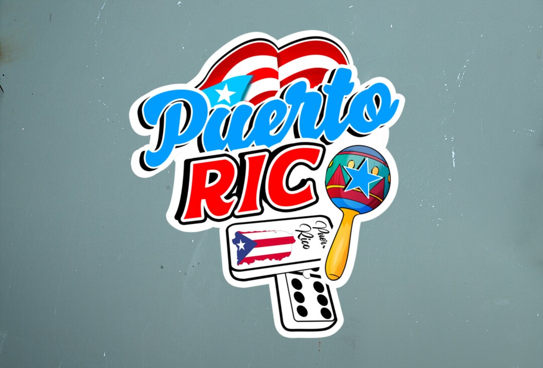 Puerto Rico Sticker Logo Puerto Rico Design PNG Stickers Digital Download Only Stickers - Etsy
