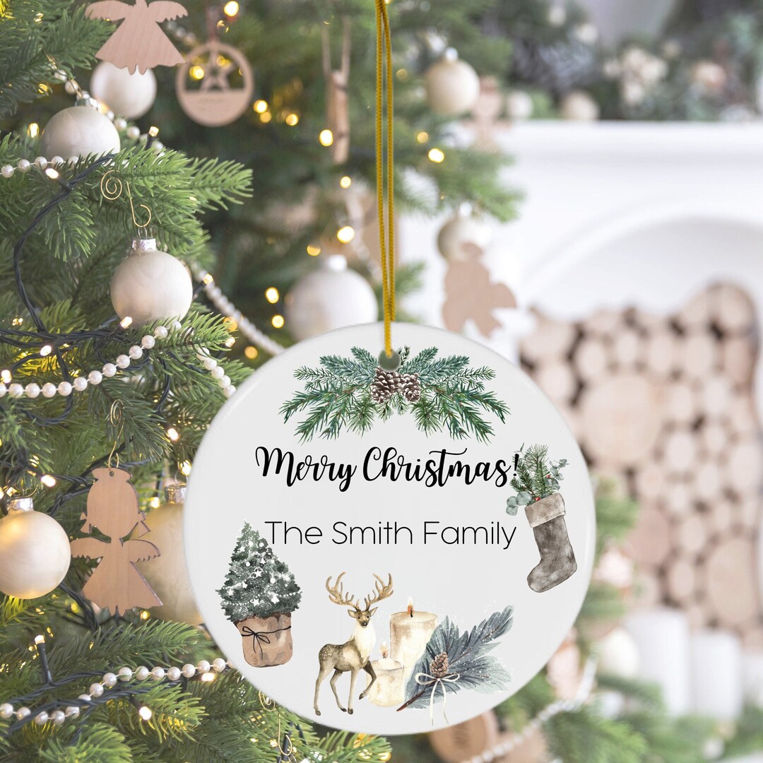 Customizable Family Name Ornament for Christmas Tree Etsy