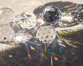 20 prismes de cristal, 30 ou 40 mm, pendentifs en verre transparent, cristaux attrape-soleil attrape-soleil, fabrication de fournitures, lot de fournitures pour travaux manuels
