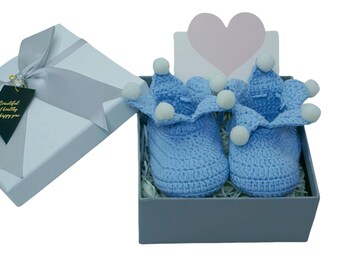 Gender Neutral Baby Shoes | Crochet Baby Outfit | Unisex Infant Shoes | Baby Gift | Newborn 0-1 month | 1-3 months | 3-6months