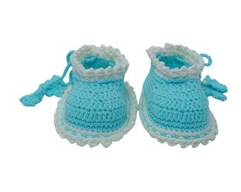 Infant Hand Crochet Bootie ，Warm Knit Soft Booties for Toddler Infant Boy Girl