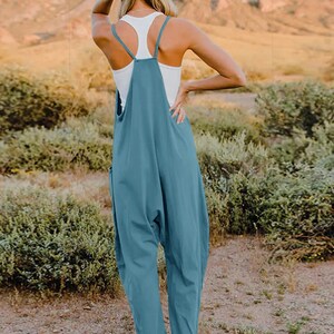 V-Neck Jumpsuit with Pockets, spring jumpsuit multiple colors, sleeveless jumpsuit, spring outfit inspo, spring clothing image 7