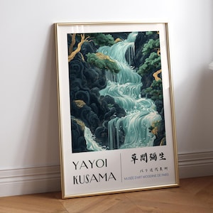 Yayoi Kusama Inspirado arte de pared impresión decoración del hogar, cartel de Yayoi Kusama, arte de pared japonés Kusama, impresión de arte de galería japonesa, arte japonés